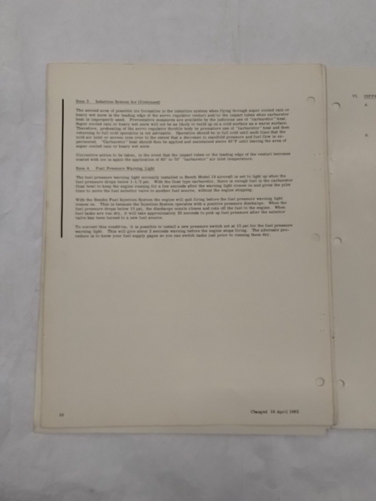 Bendix Model RS-10B2 Fuel Injection System Installation Instructions-Original