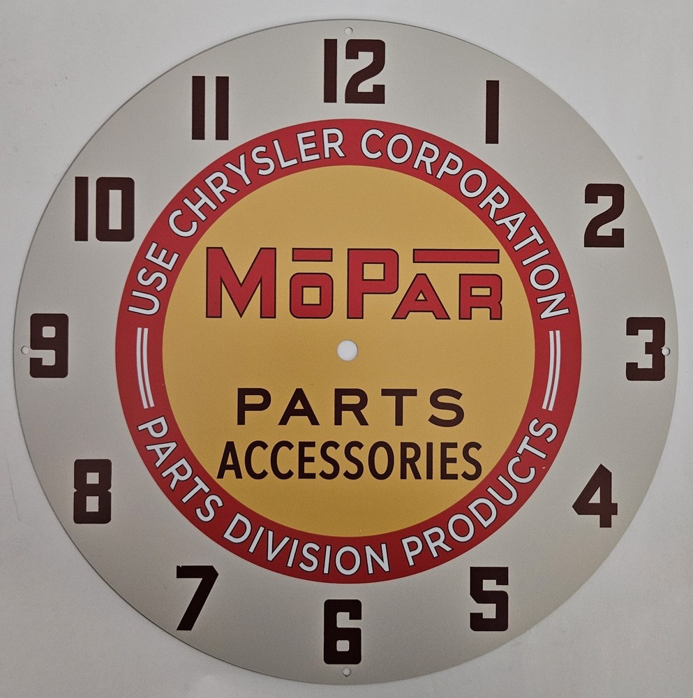 Mopar Clock Face for NPI, Lackner neon clock