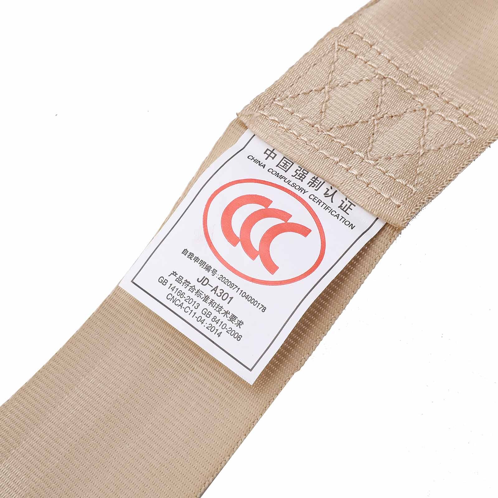 2 Set Retractable 3 Point Safety Car Seat Belt Vehicle Adjustable Belt Kit Strap