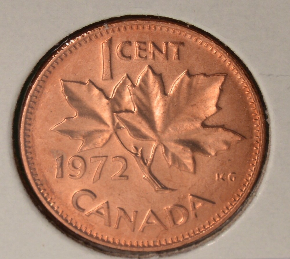 1972 Canada Penny - Uncirculated from Original Mint Roll