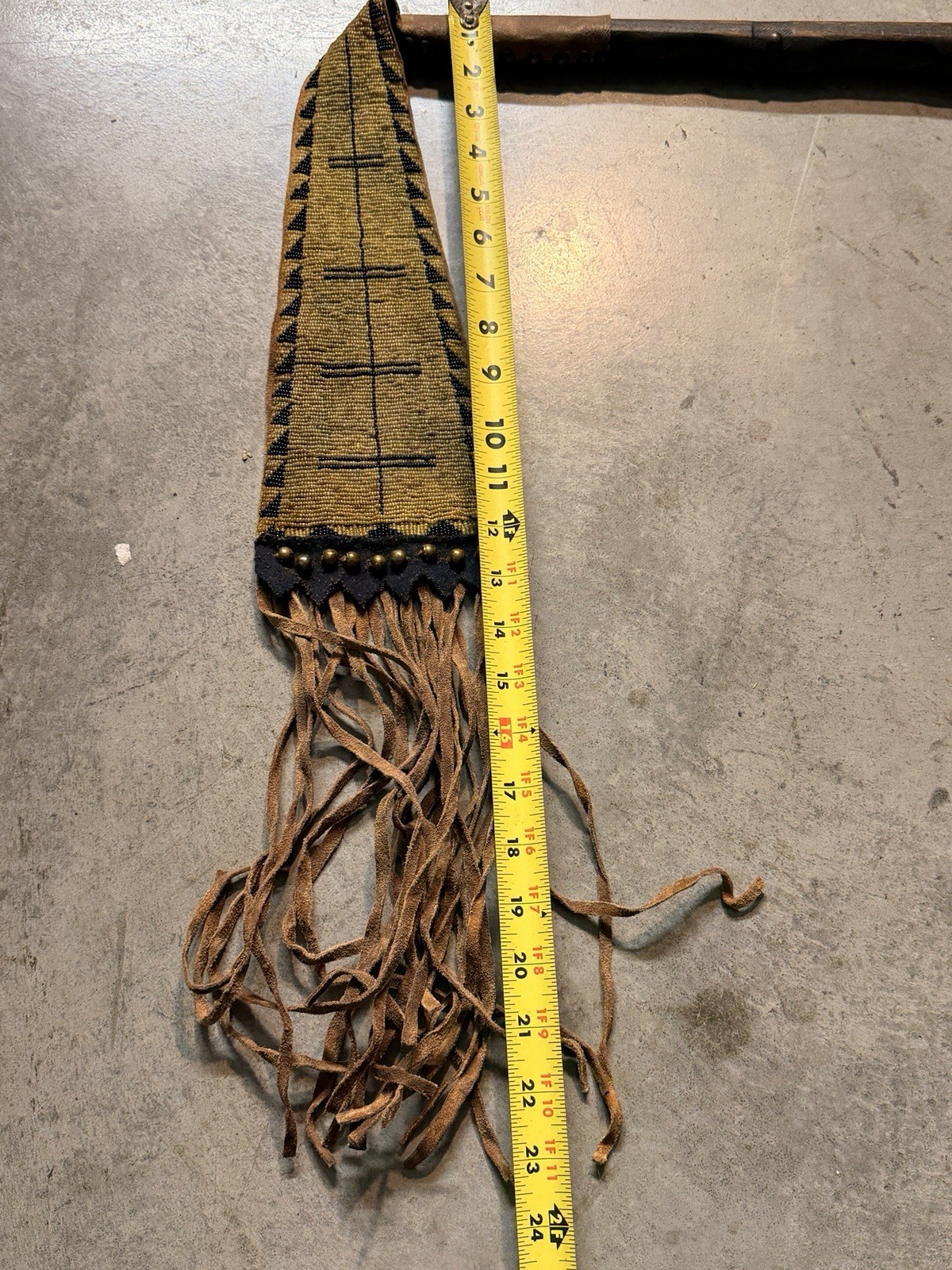 1800’s Plains Indian Pipe Tomahawk with Beaded Drop and Star Engraving