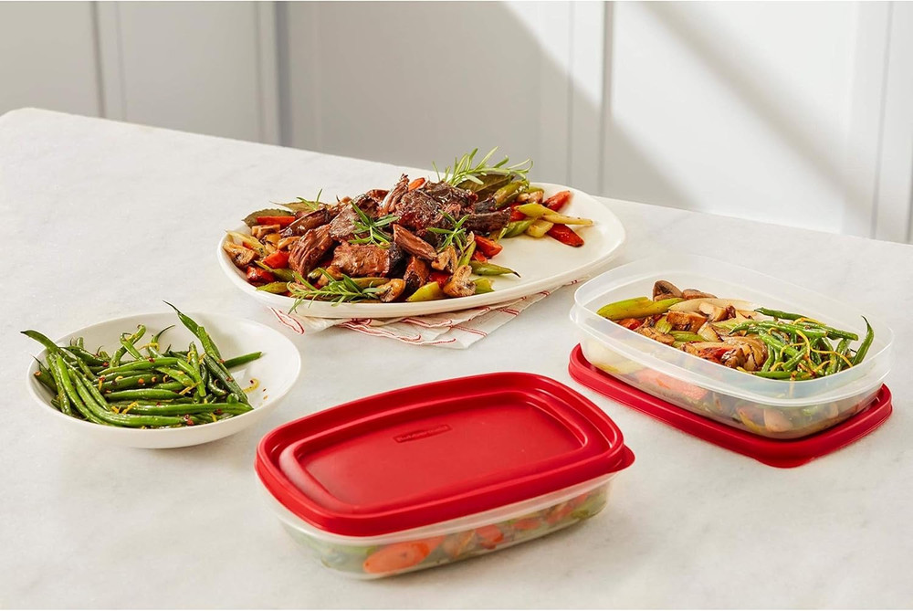 Easyfindlids Meal Prep Containers 5.5 Cup Red