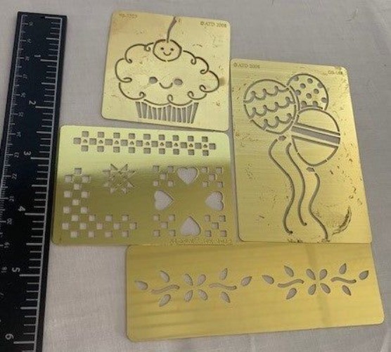 Cupcake & Balloons Stencil Embossing Scrapbooking Set