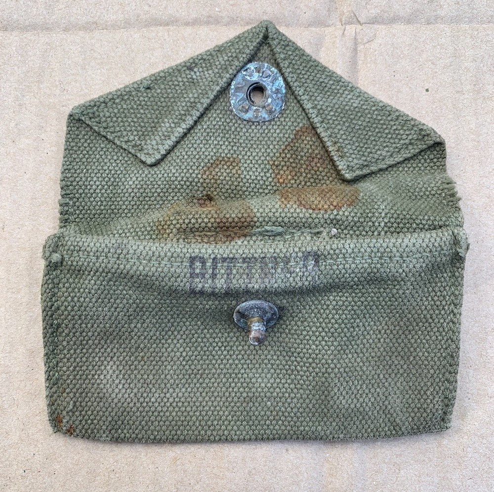 Original WWII US Carlisle Bandage Pouch Needs Repair