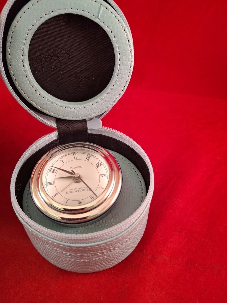Penhaligon's travel clock in a case D