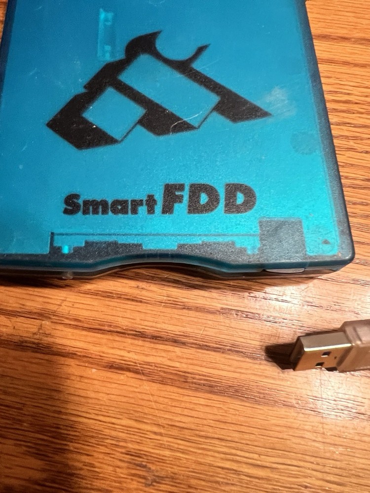 Microtech SmartFDD External USB Floppy Disk Drive Aqua Blue