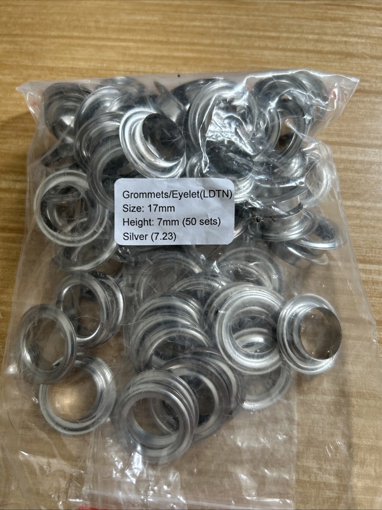 Grommets -silver-17mm. Set.