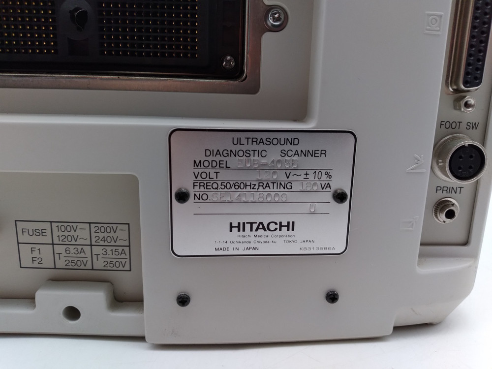 Hitachi EUB-405B Ultrasound Scanner - Needs Fixing