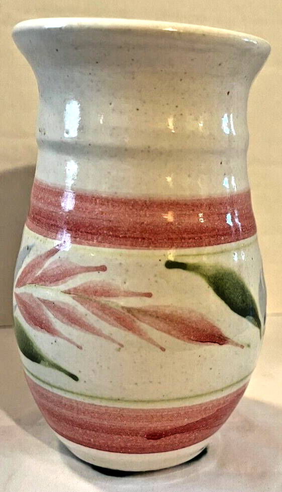 Vase small stoneware pottery floral