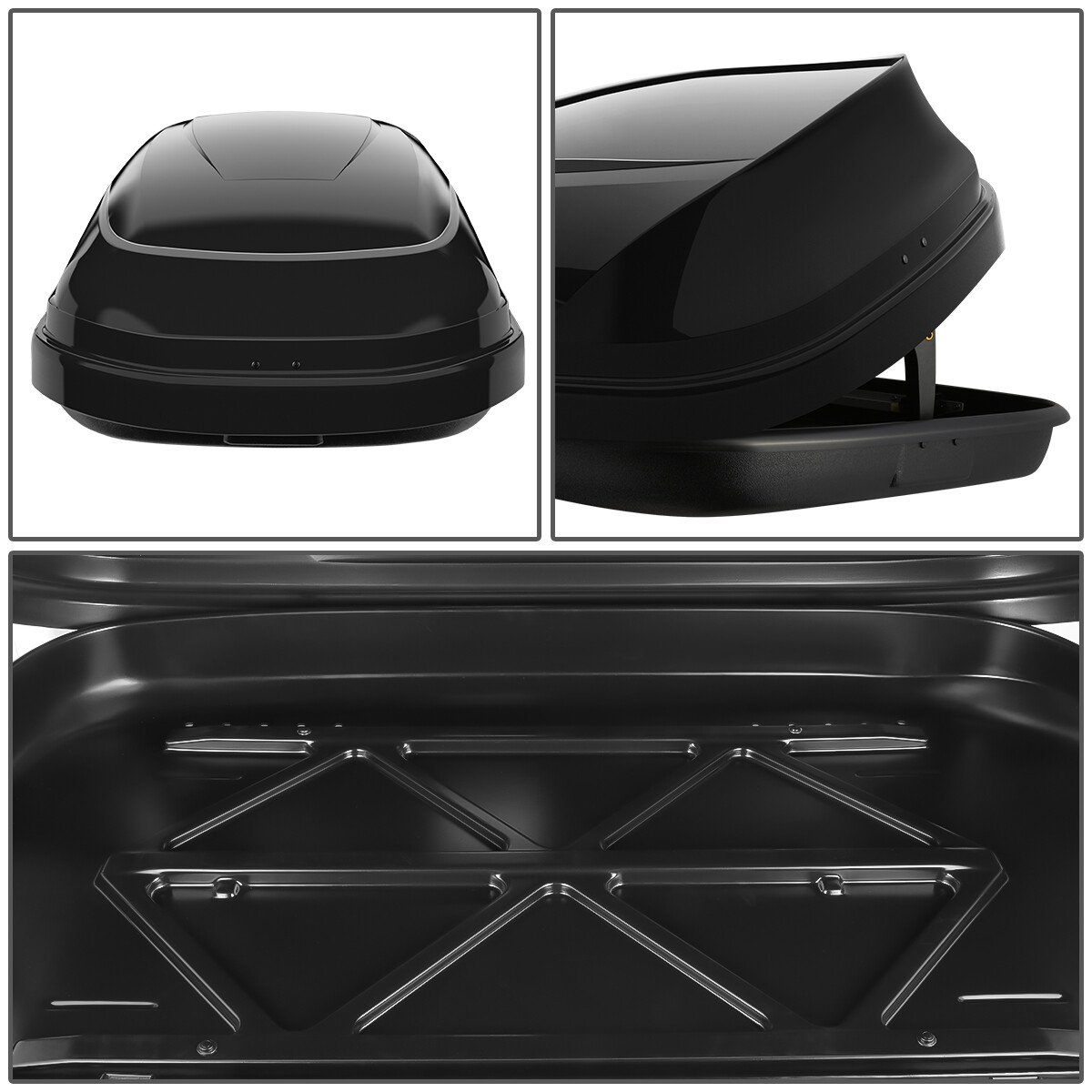 Waterproof Glossy Car Top Cargo Carrier Roof Storage Box