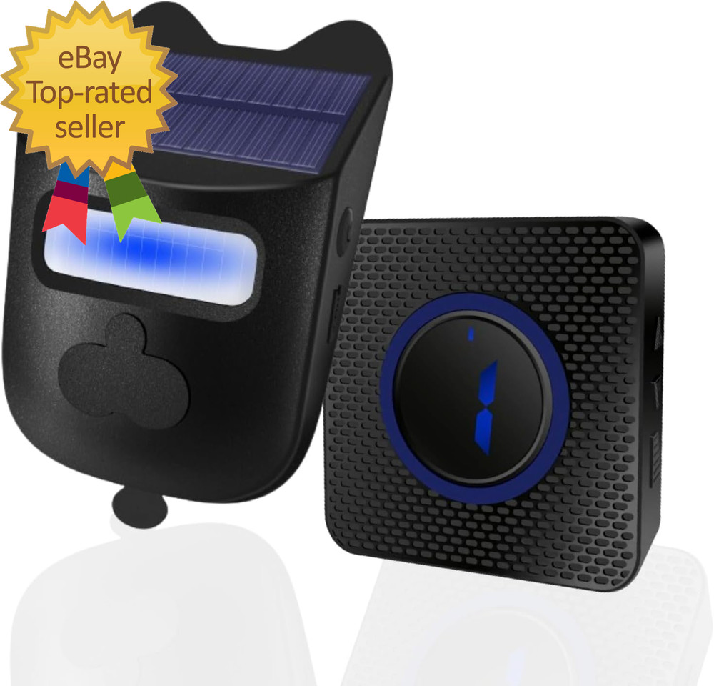 Solar Driveway Alarm Wireless 600Ft Range Driveway Motion Sensor Alarm
