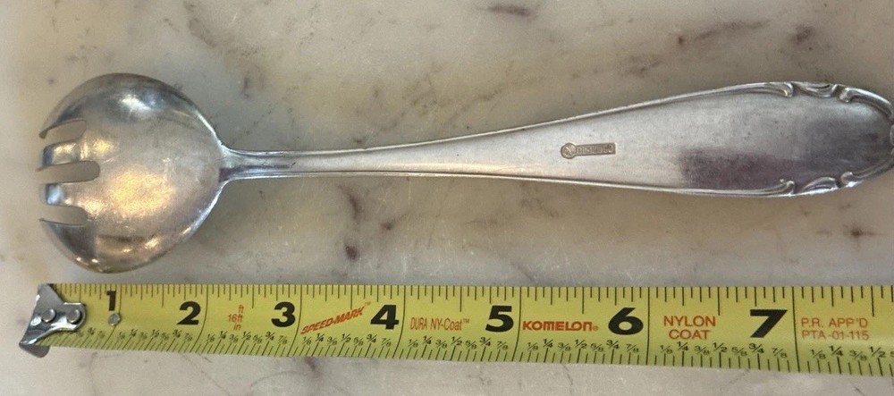 BMF90 Vintage German Silver Plated Serving Fork/Spoon 8”