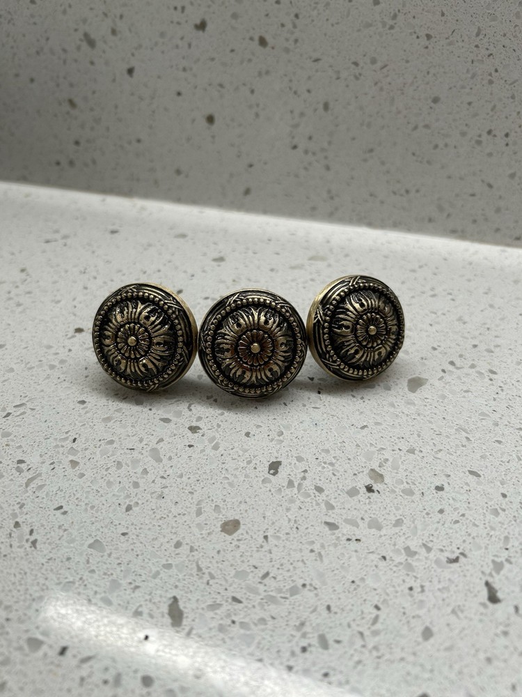 Shaub Brass Drawer Knobs- Set Of 9