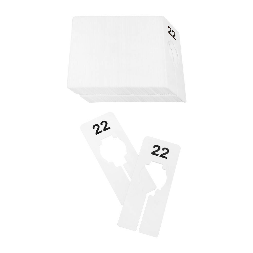 10PCS WHITE Rectangular Plastic SIZE 22 Dividers Hangers Retail Clothing 2" x 5"