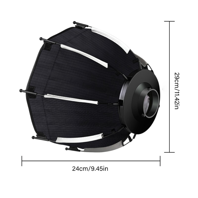 Multifunction 290mm Octagonal Softbox with LED Lighting for Small Item
