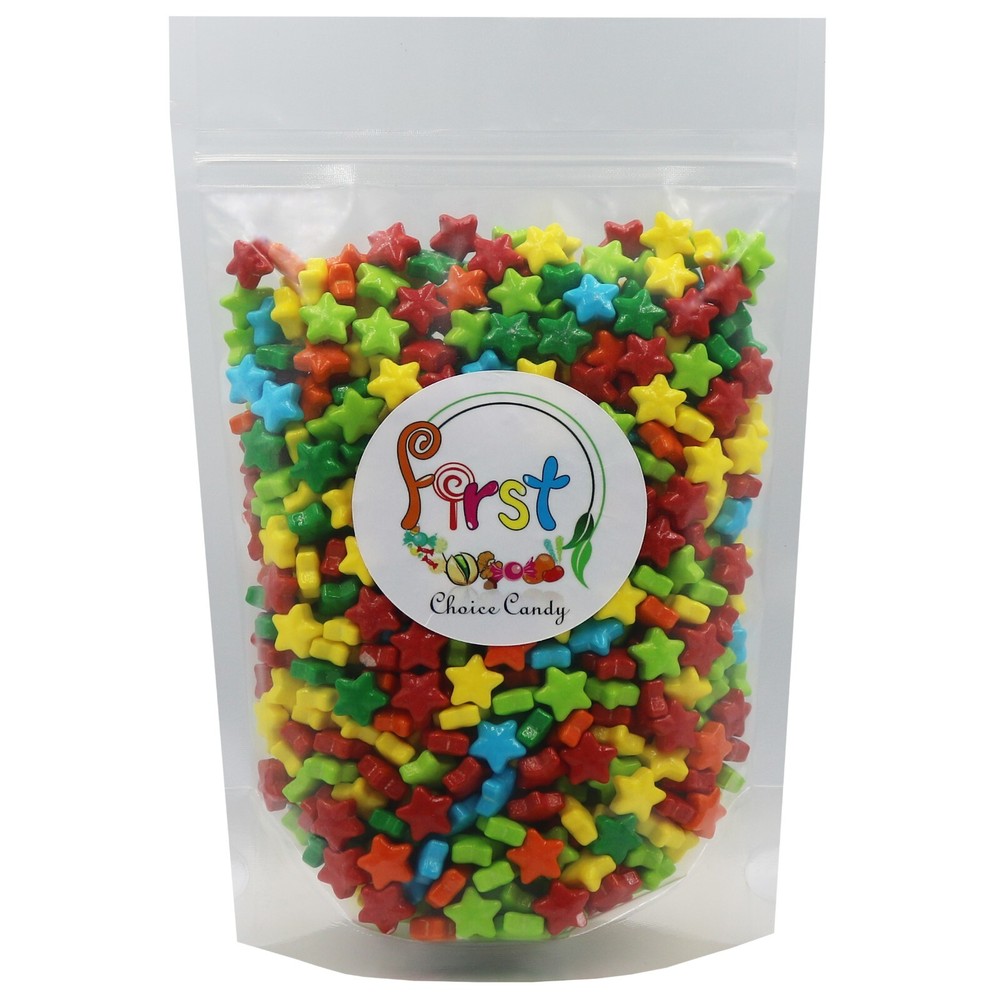 NEON STARS ASSORTED COLORED MINI HARD CANDIES