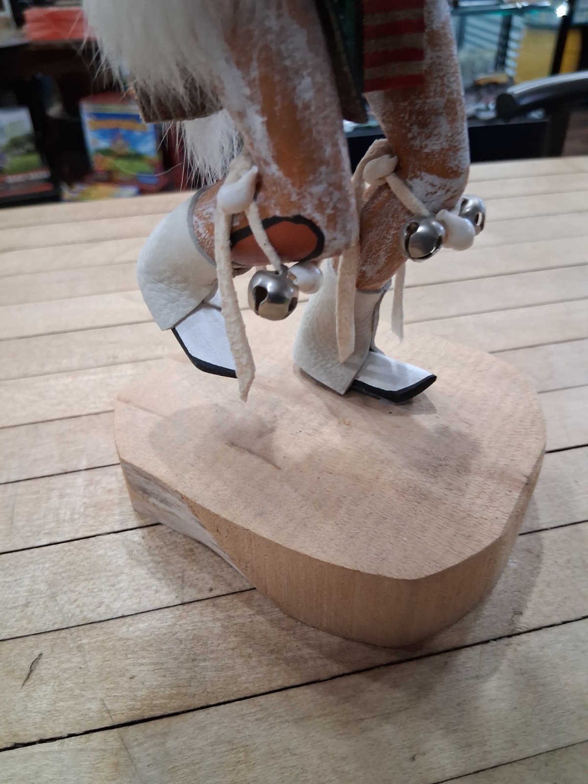 White Ogre Kachina Doll Hand Carved Hopi Style Figure