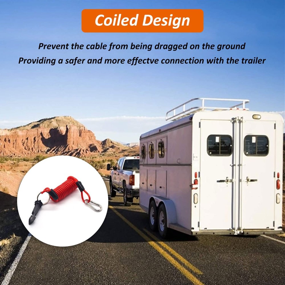 bestune Trailer Breakaway Cable Replacement - 4 Ft