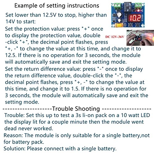 2pcs 12V-36V DC Voltage Protection Module Digital Low Voltage Protector
