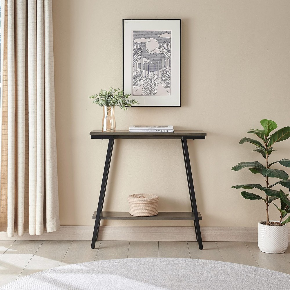 Pemberly Row Contemporary Multi-Functional Console Table in Gray