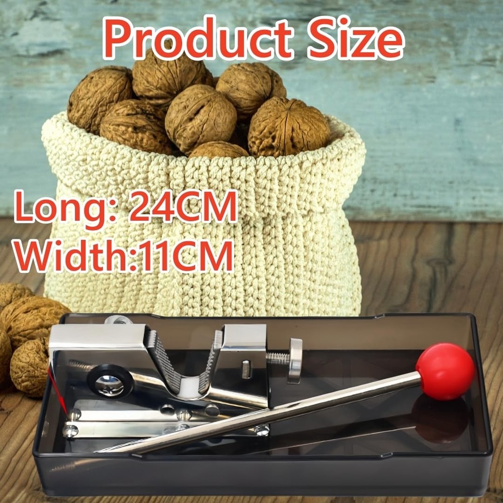 Nut Crackers with Adjustable Jaws, 3 Picks Included | Effortless Shelling Tool