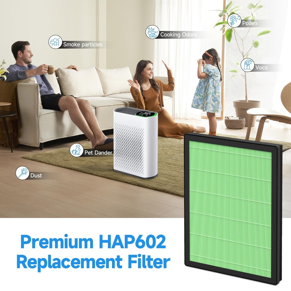 2 Packs HAP602 Toxin Absorber Replacement Filters Compatible with ECOSELF HAP...