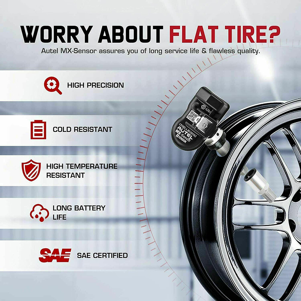 4pcs Autel MX-Sensor 315&433MHz Programmable TPMS Universal Tire Pressure Sensor