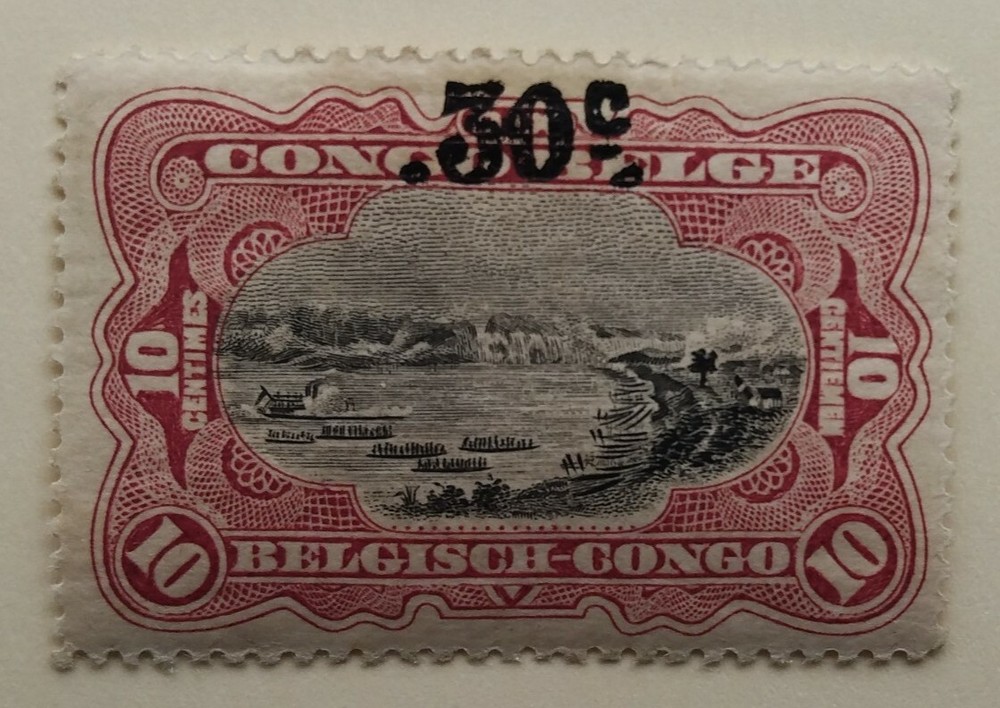Belgian Congo Stamp, 1922, sc#77, Mint, Hinged, OG