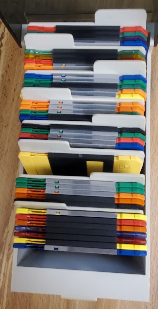ALS Computermate Floppy Disk Organizer Holder Case Holds 50 Has 34