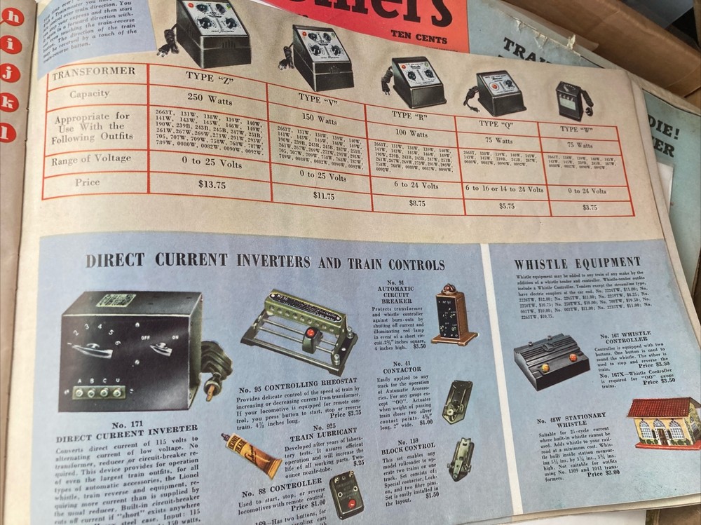 1940 Lionel Trains Model Railroad Train Catalog (MISSING COVER)