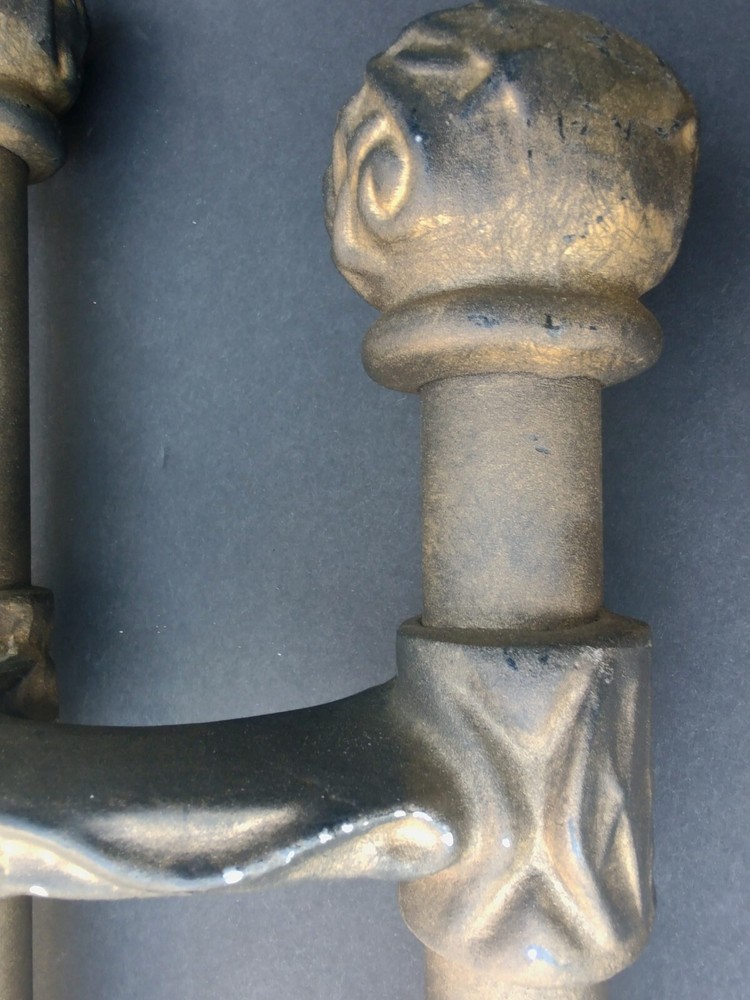Vintage Iron Fireplace Screen Supports