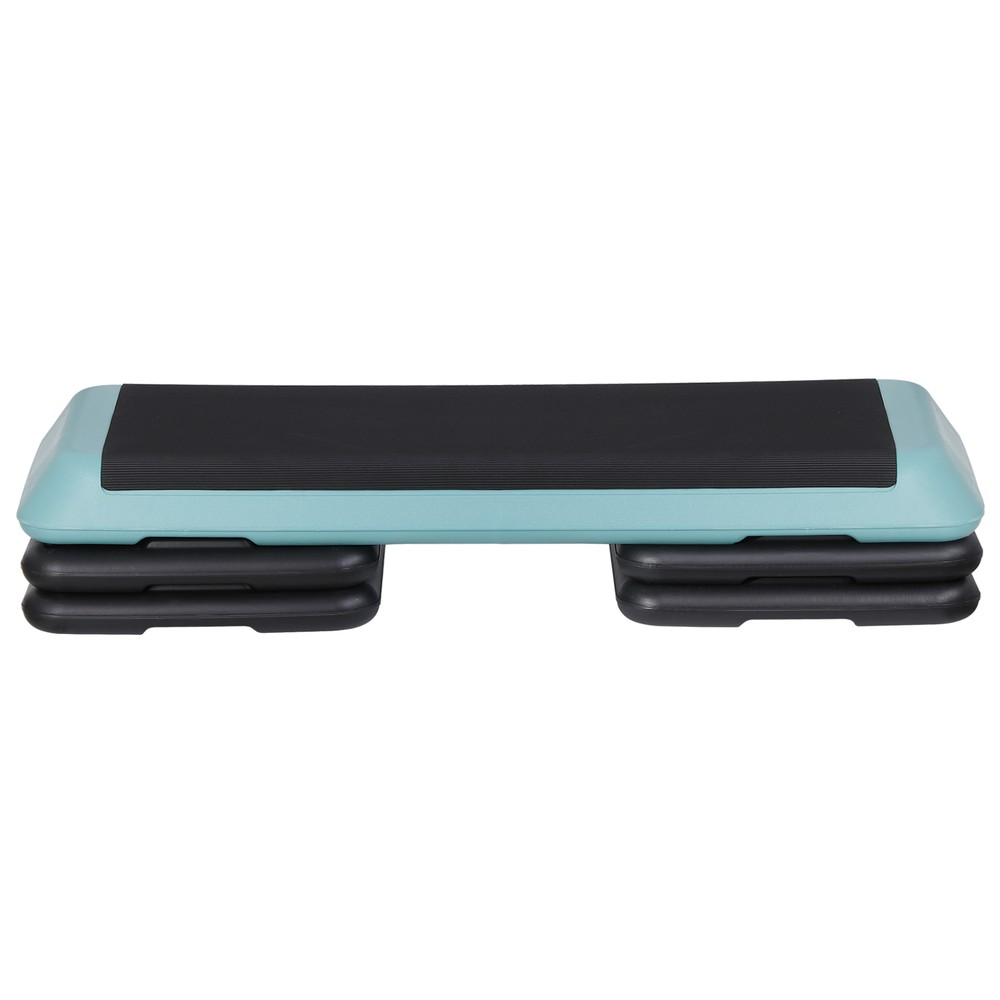 Adjustable Workout Aerobic Exercise Step Platform with 4 Risers Green