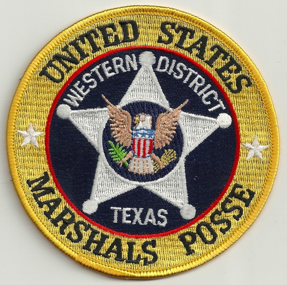 U. S. MARSHALS SERVICE POSSE WESTERN DISTRICT TEXAS PATCH