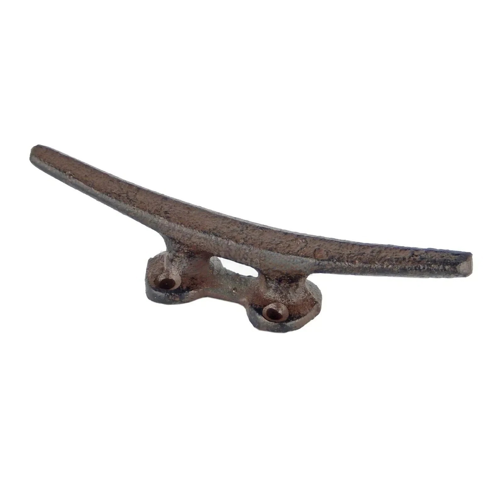 Set of 2 Cast Iron Boat Cleat Hooks – Nautical Dock Handles, Rustic 5"