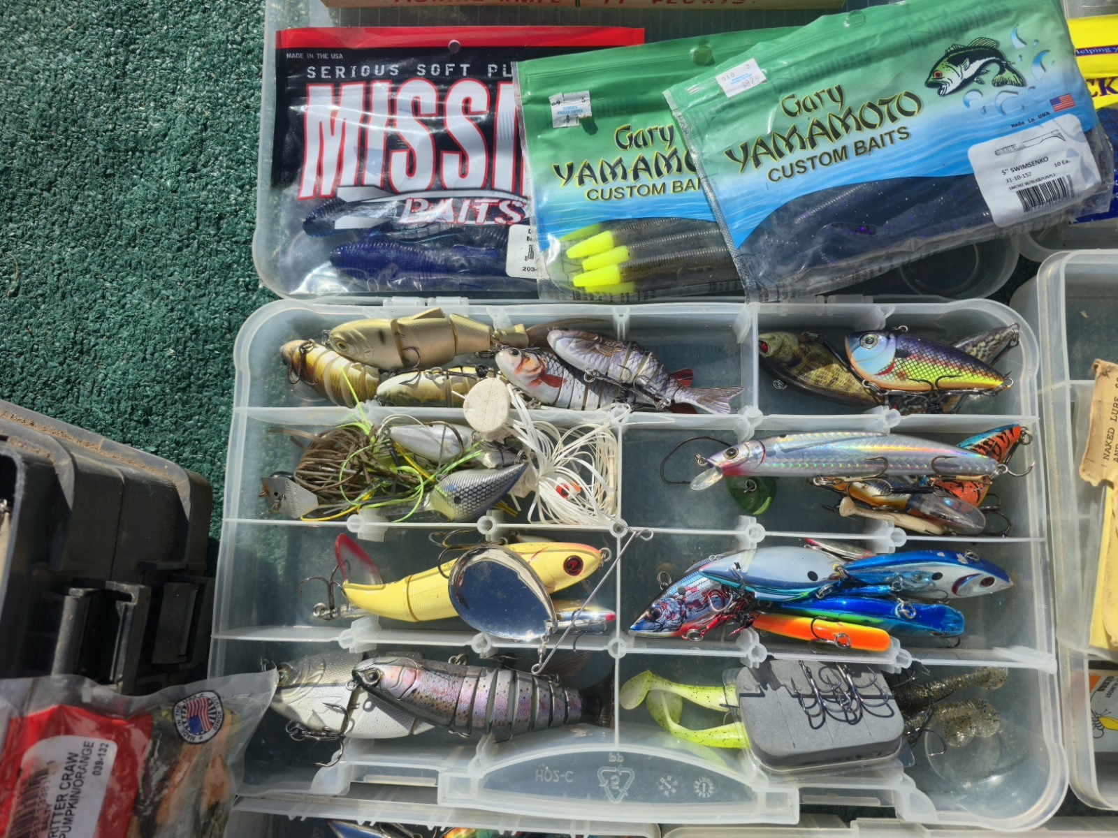 Fishing Tackle Lot Rapala Crankbaits, Worms, Hooks, New & Used Some New Vintage