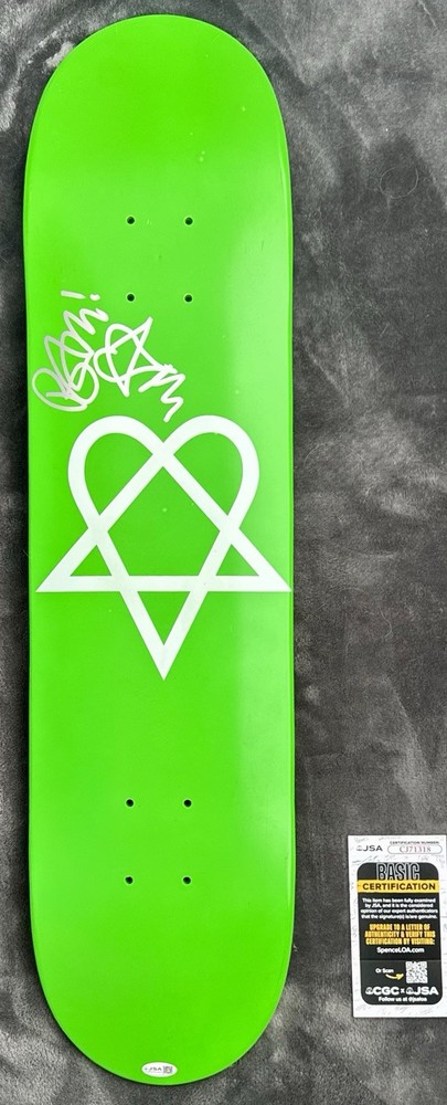 BAM MARGERA HAND SIGNED AUTOGRAPHED SKATEBOARD DECK +JSA COA