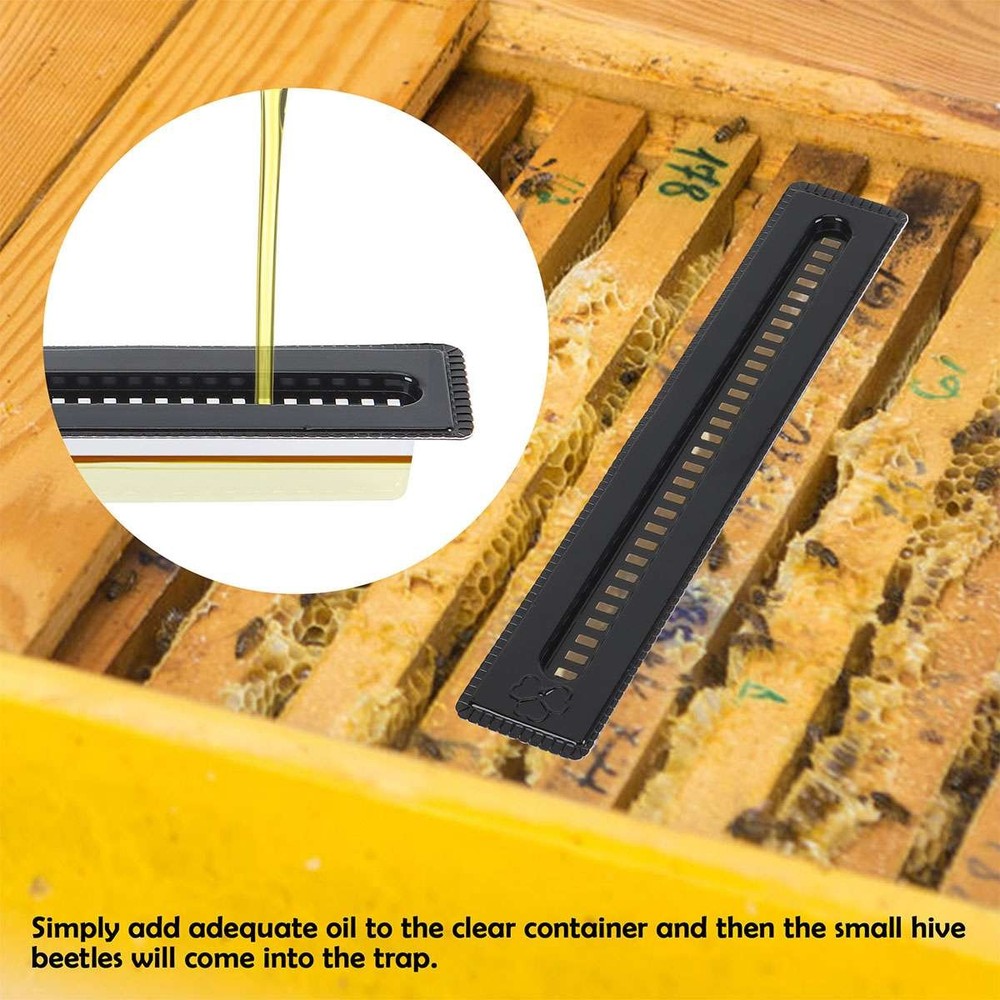 10pcs Small Bee Hive Beetle Blaster Beehive Beetle Trap Beekeeping Tools Black