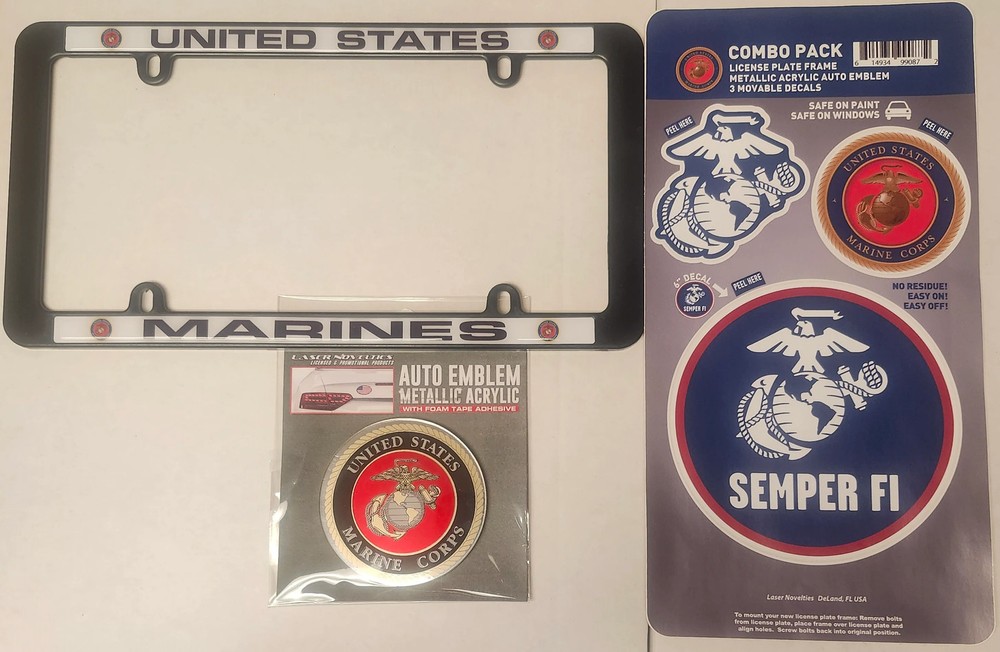 US Marine Auto Accessory Combo Kit