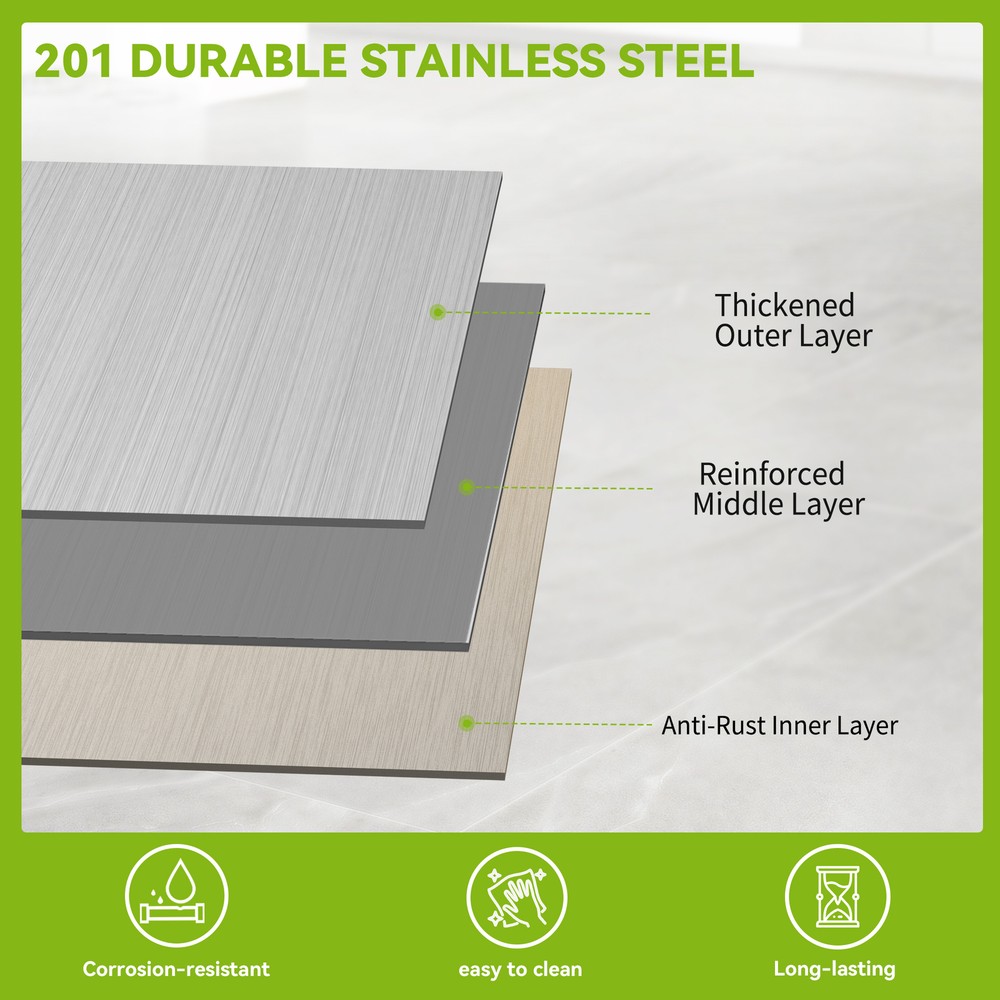 48" x 24" Stainless Steel Table Metal Table Prep Table w/ Backsplash&Undershelf