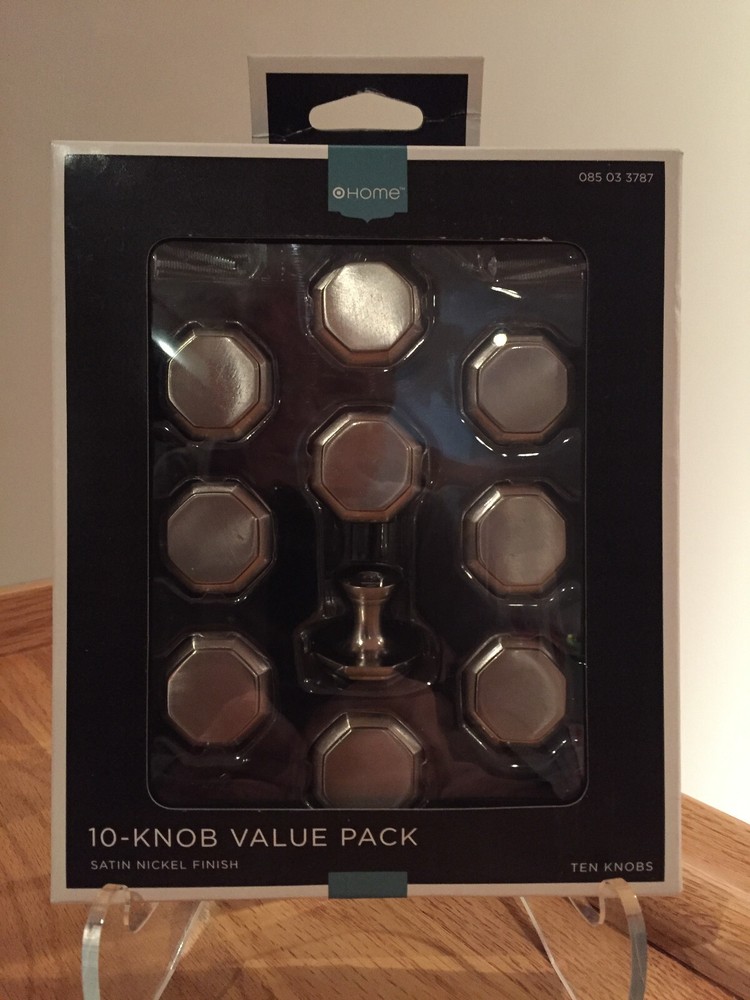 Target 10 Knob Value Pack +6 Octagonal Satin Nickel Finish Knobs (16) ~ NIB