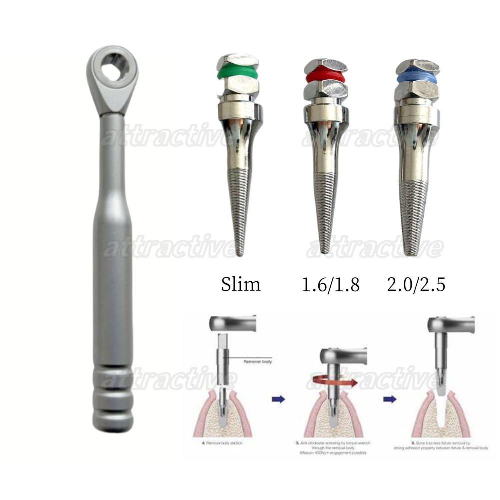 Dental Broken Implants Pick Up Extractor Failed Fixture Remove Driver Ratchet