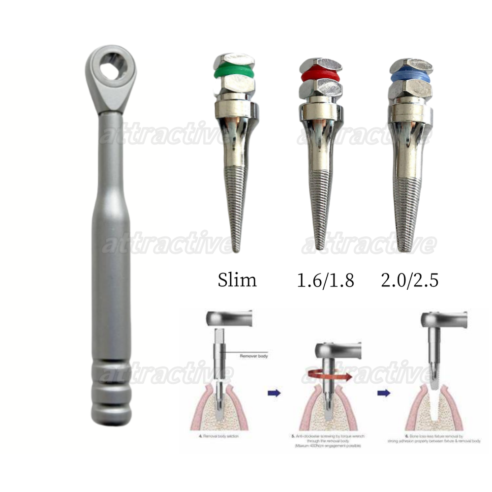 Dental Broken Implants Pick Up Extractor Failed Fixture Remove Driver Ratchet