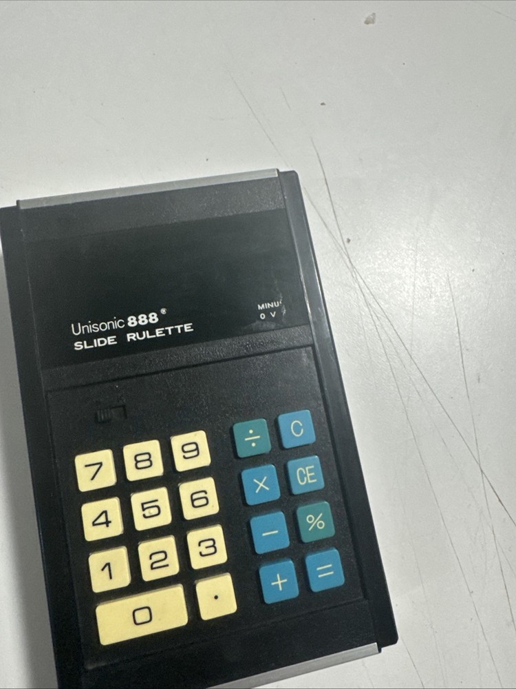 Vintage Unisonic 888 Slide Rulette Calculator
