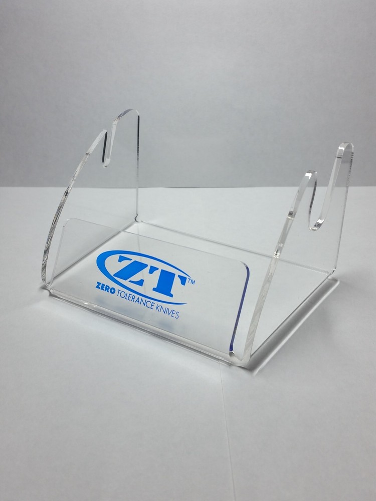 NEW - Zero Tolerance - 1 Knife SINGLE Display Stand Clear Acrylic for Knifes #$,
