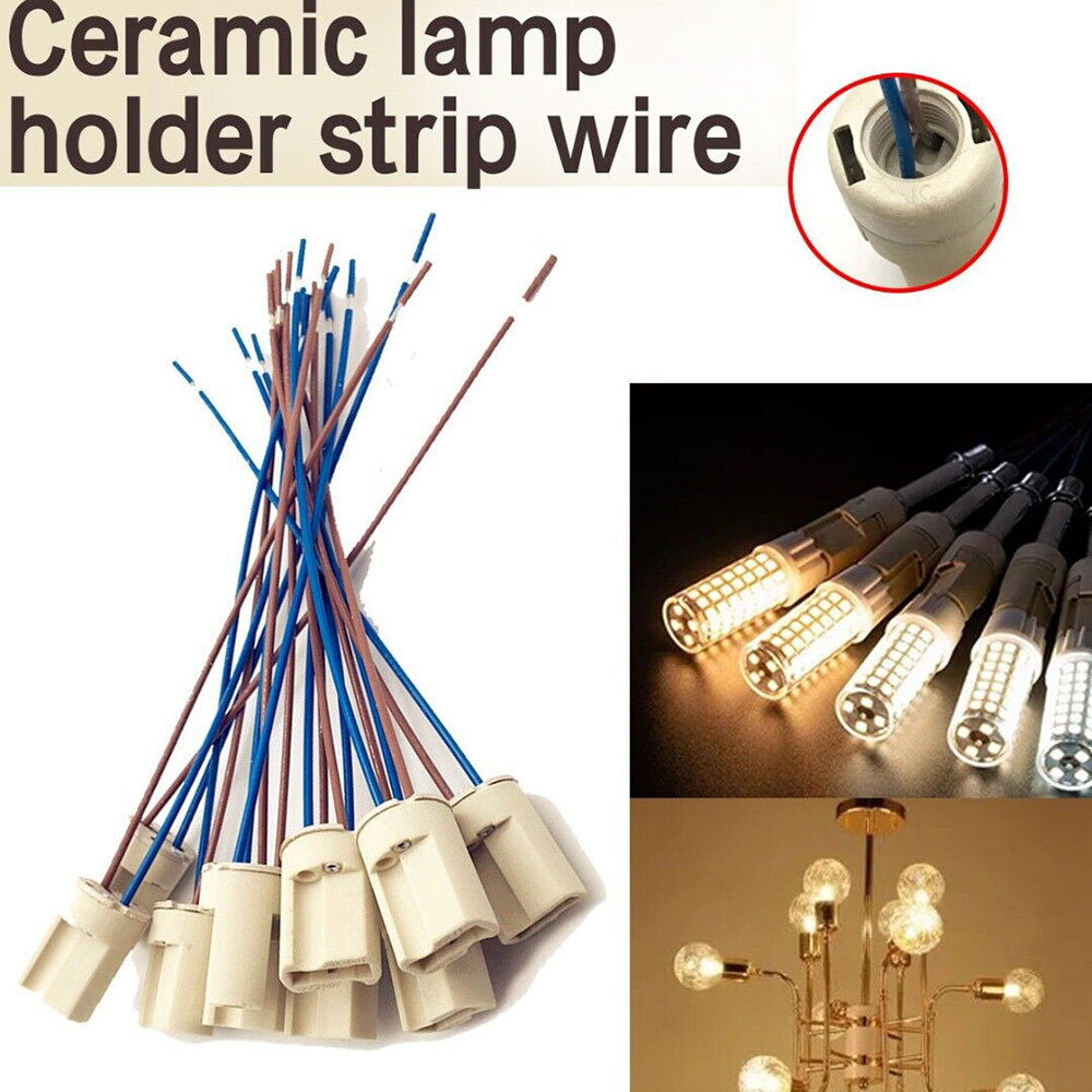 10pcs G9 Base Ceramic Lamp Holder Socket & Cable LED bulb down Light