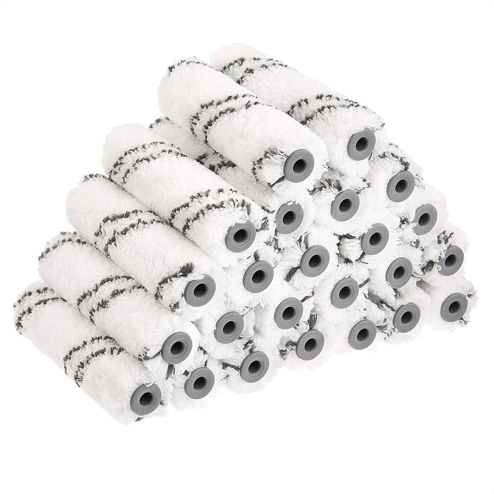 Amazon Basics Microfiber Paint Roller Covers, for Smooth Finish, 4", 24-Pack