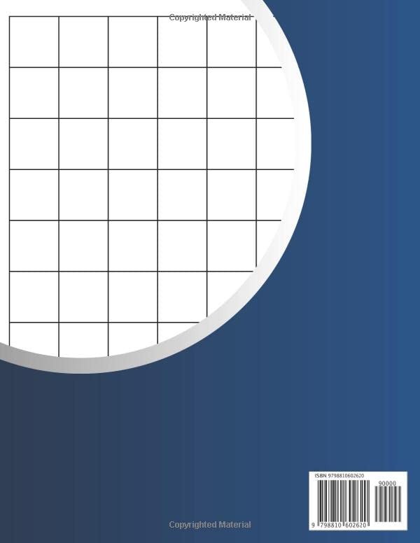 Graph Paper Notebook 1 Inch Squares: (100 Pages, Thick Solid Grid, Large, 8.5 x