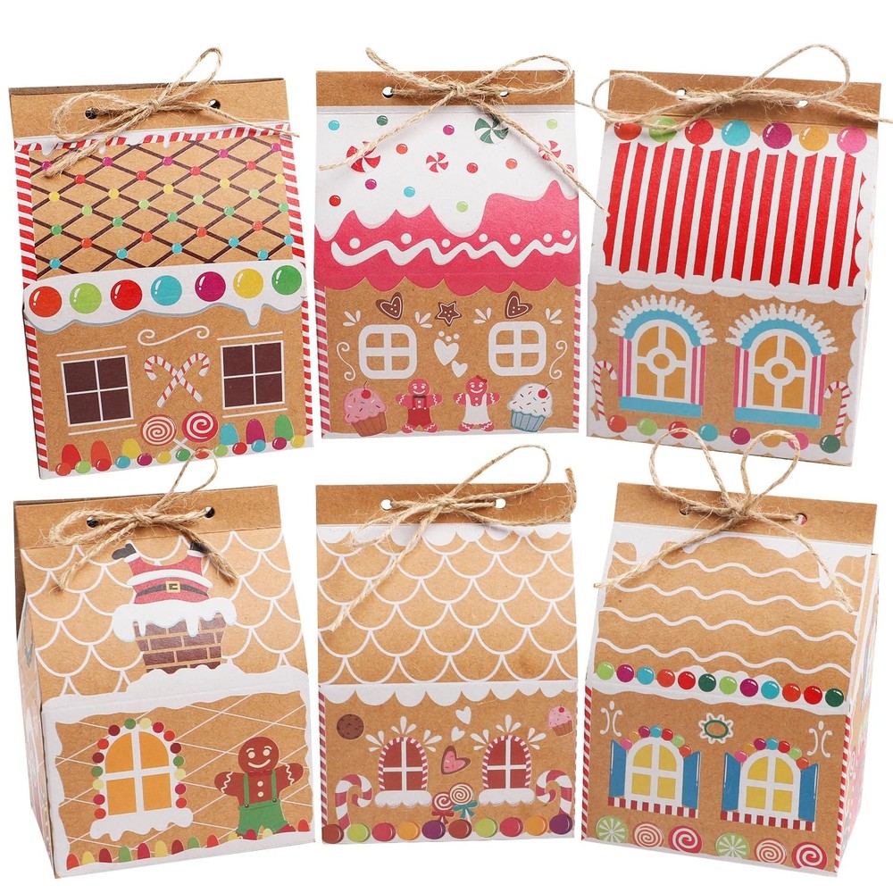 24 Pcs Christmas Kraft Paper Gift Boxes