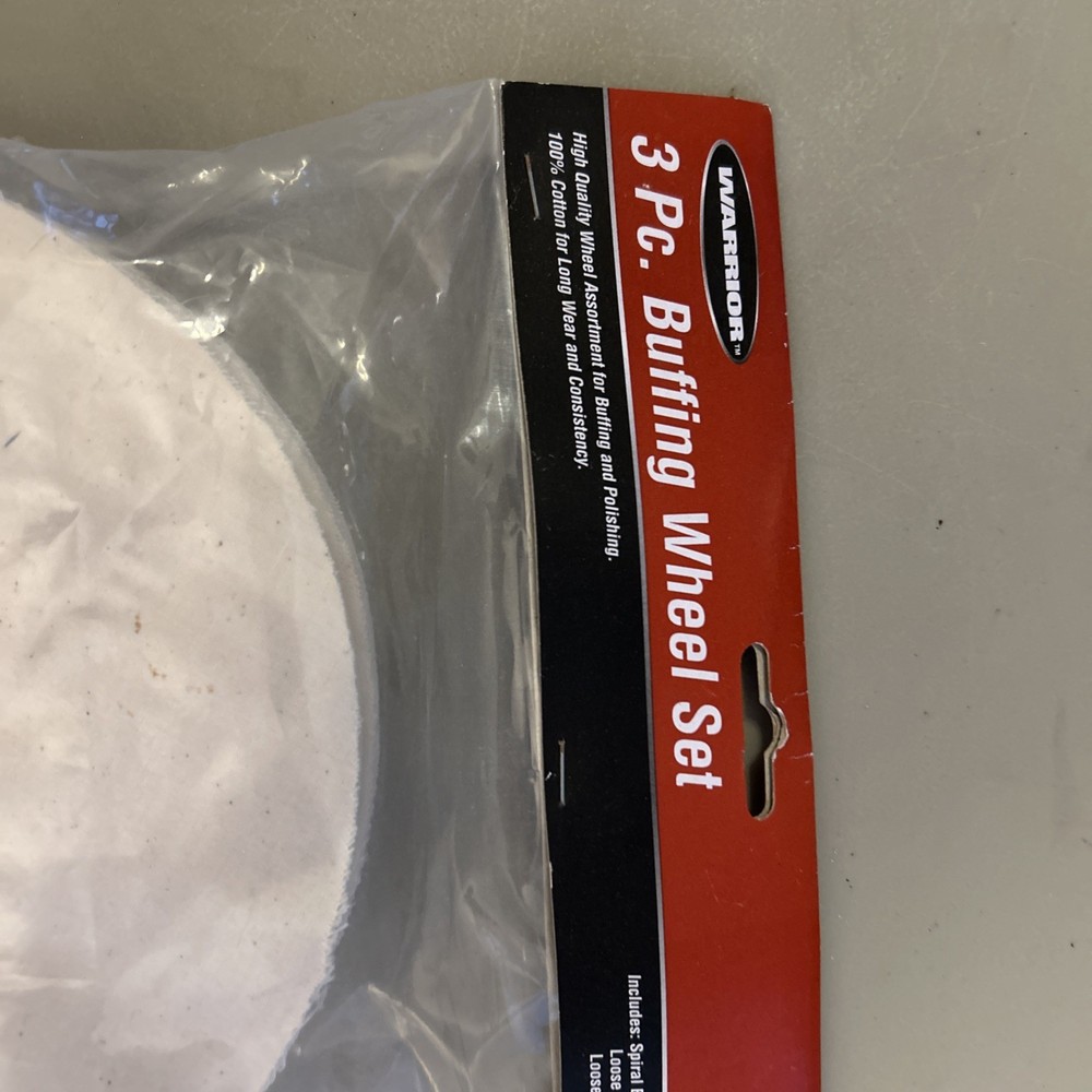 Warrior 3 Pc. Buffing Wheel Set 8 Inch 100% Cotton