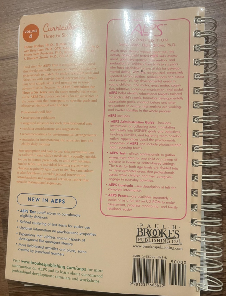 AEPS 2nd Edition Complete 4-Volume Set — Admin Guide + Test + Curriculum Birth-3